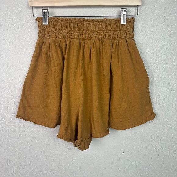 Anthropologie Daily Practice Size XS Kimberly Shorts Mustard Yellow Lounge Comfy - Picture 5 of 6